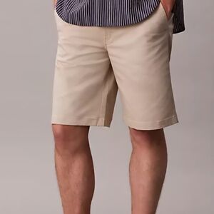 Men's Calvin Klein Khaki Flat Front Shorts Size 32 100% Cotton